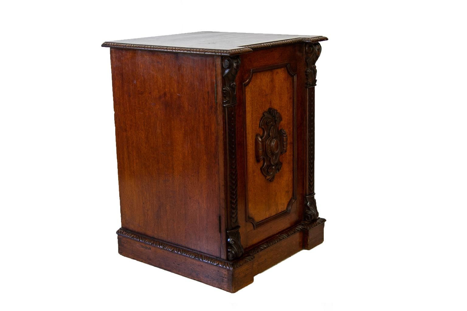 English Oak Pedestal Cabinet For Sale 3