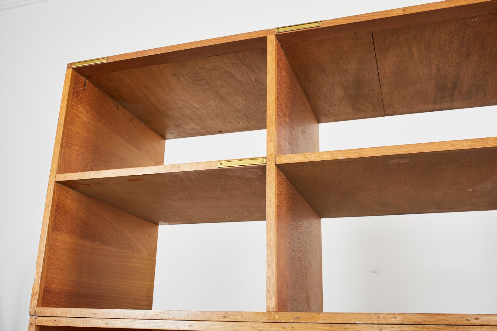 English Oak Pigeon Hole Haberdashery Cabinet Shelves or Bookcase For Sale 4