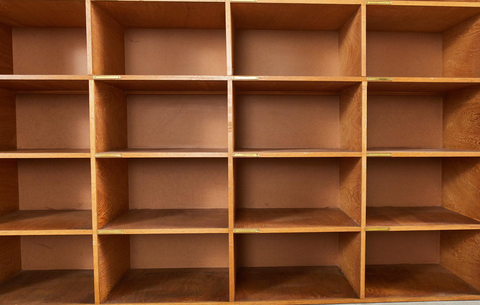 English Oak Pigeon Hole Haberdashery Cabinet Shelves or Bookcase In Good Condition For Sale In Rio Vista, CA