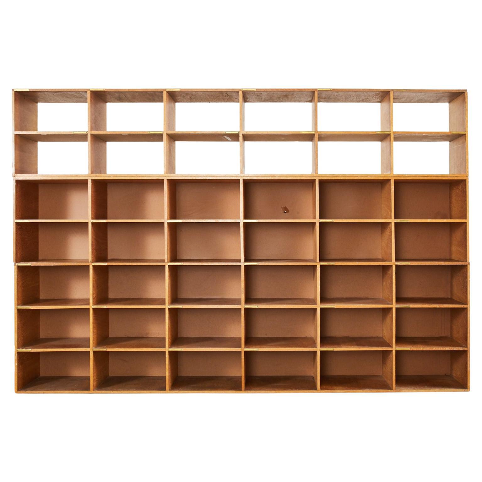 English Oak Pigeon Hole Haberdashery Cabinet Shelves or Bookcase