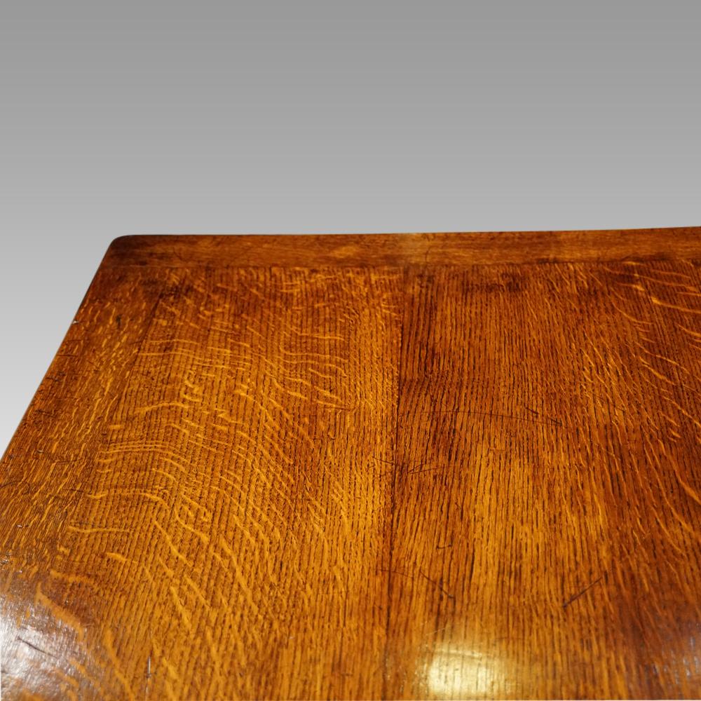 English oak refectory dining table 4