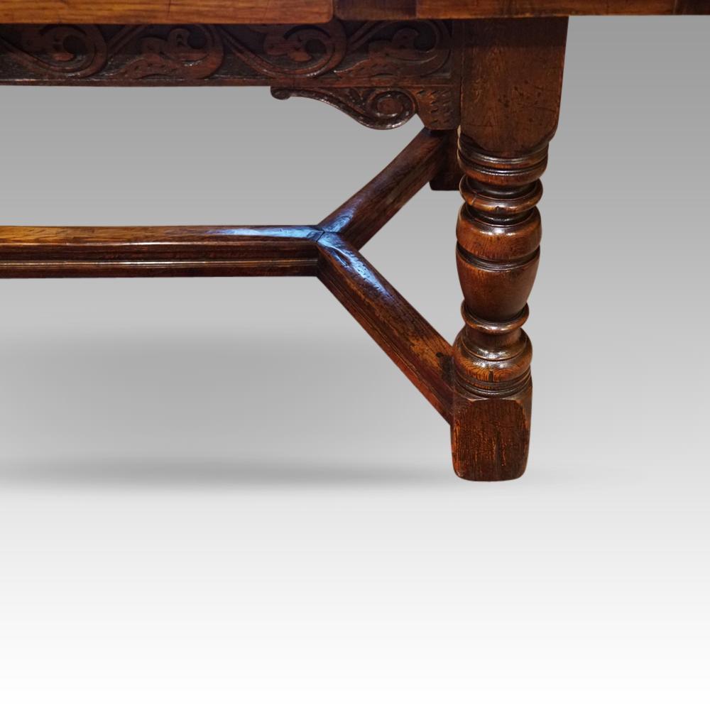 Oak English oak refectory dining table
