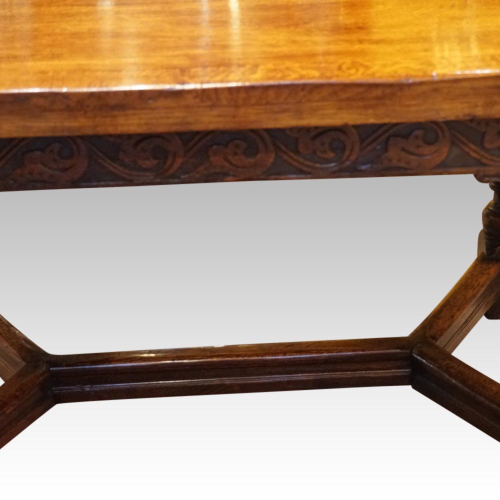 English oak refectory dining table 2