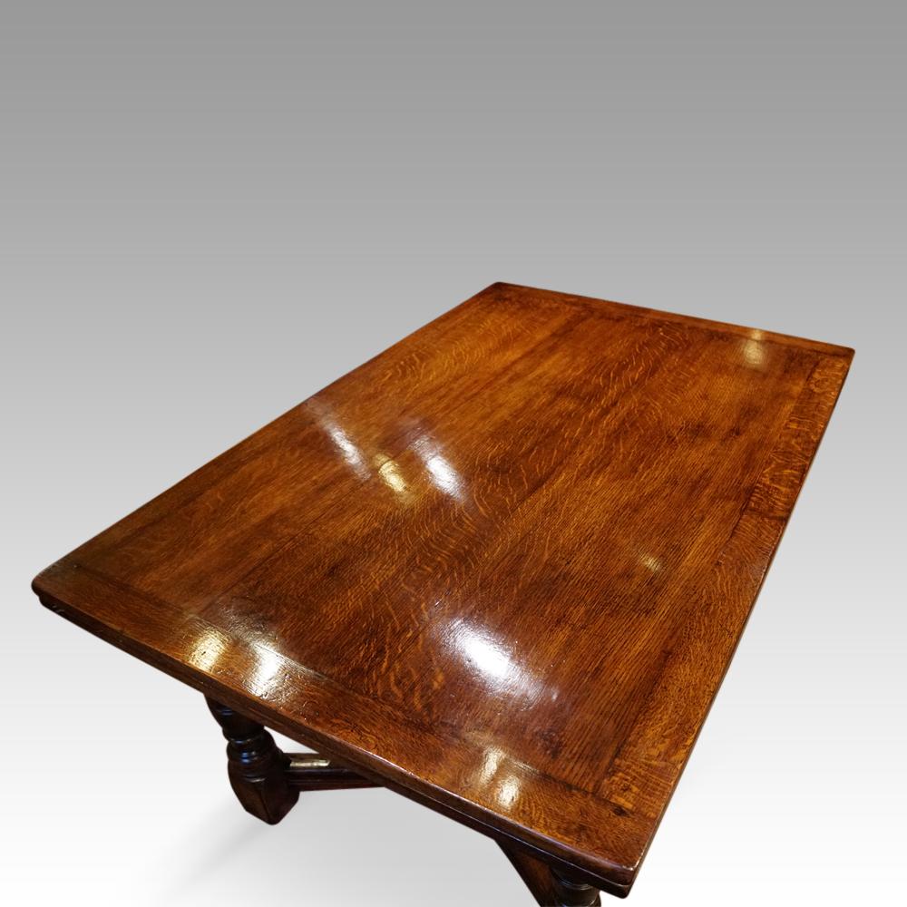 English oak refectory dining table 3