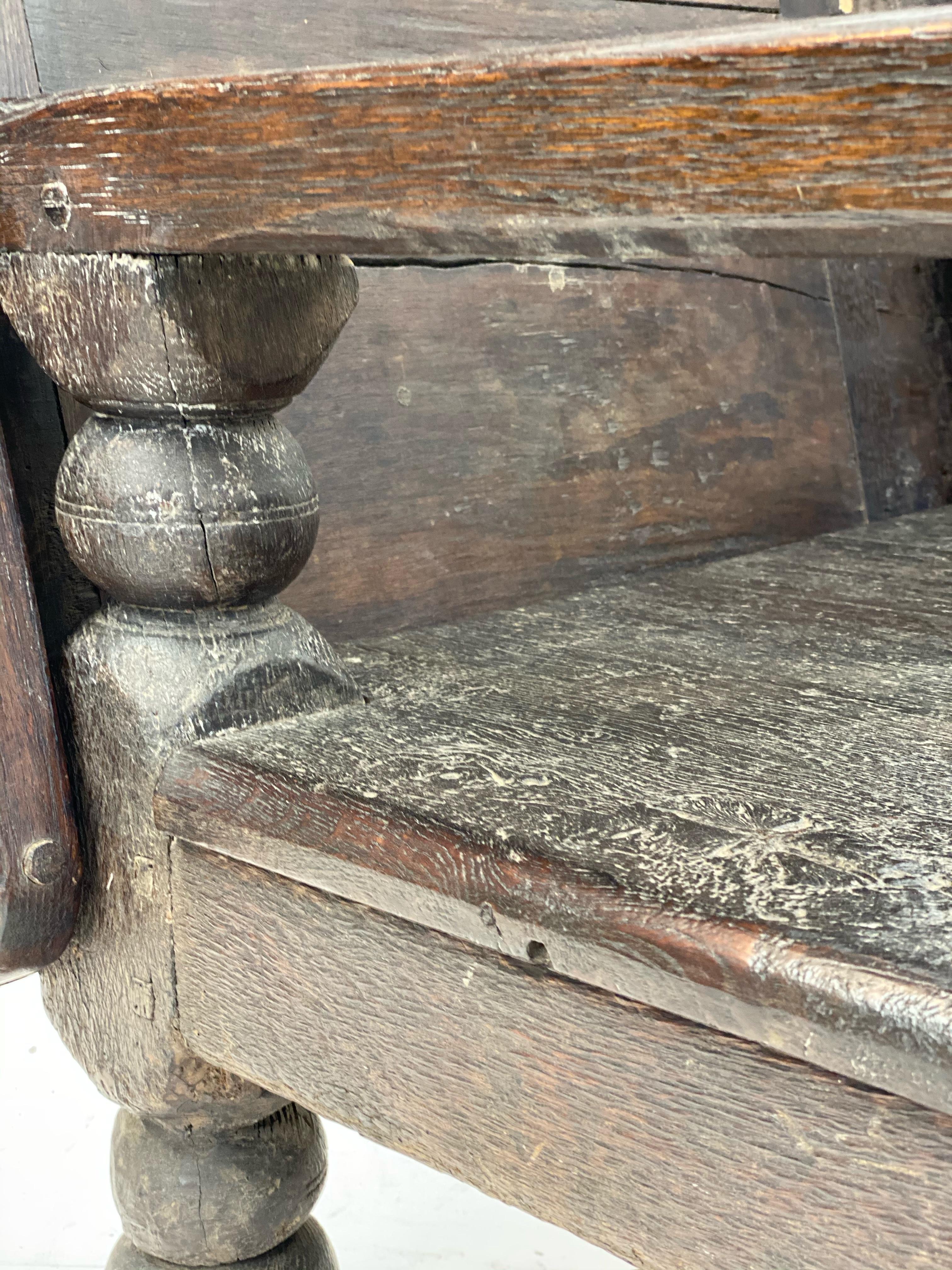 Antique Brutalist English Oak Refectory Table, 18 th Century For Sale 8