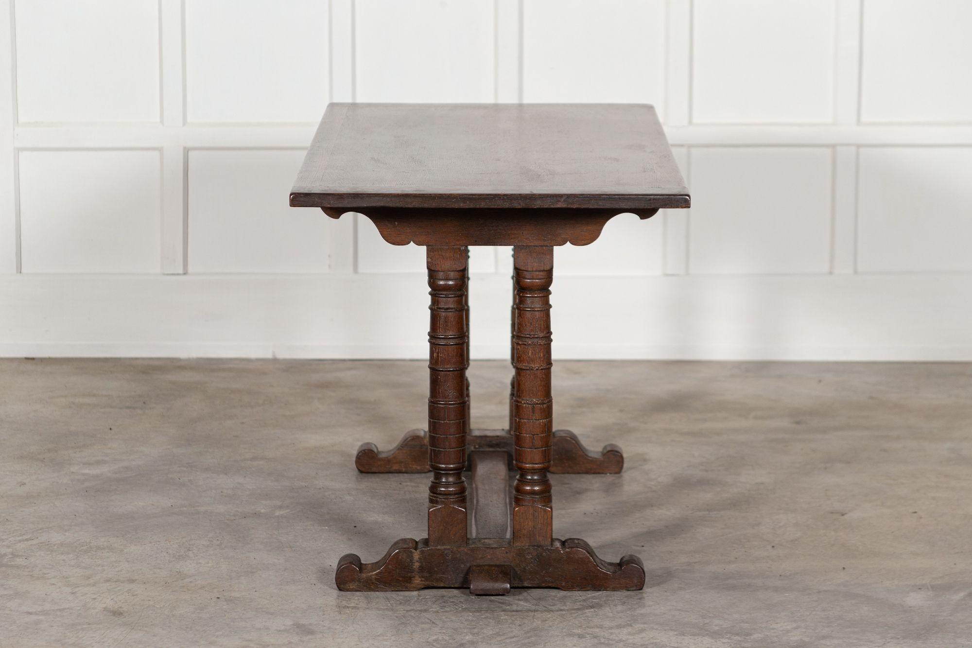 20th Century English Oak Refectory Table For Sale
