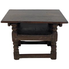 Antique Brutalist English Oak Refectory Table,18 th Century