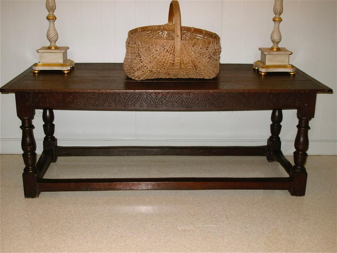 Chêne Table de réfectoire en Oak Oak, fin du 17ème siècle en vente