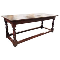 Used English Oak Refectory Table, Late 17th Century
