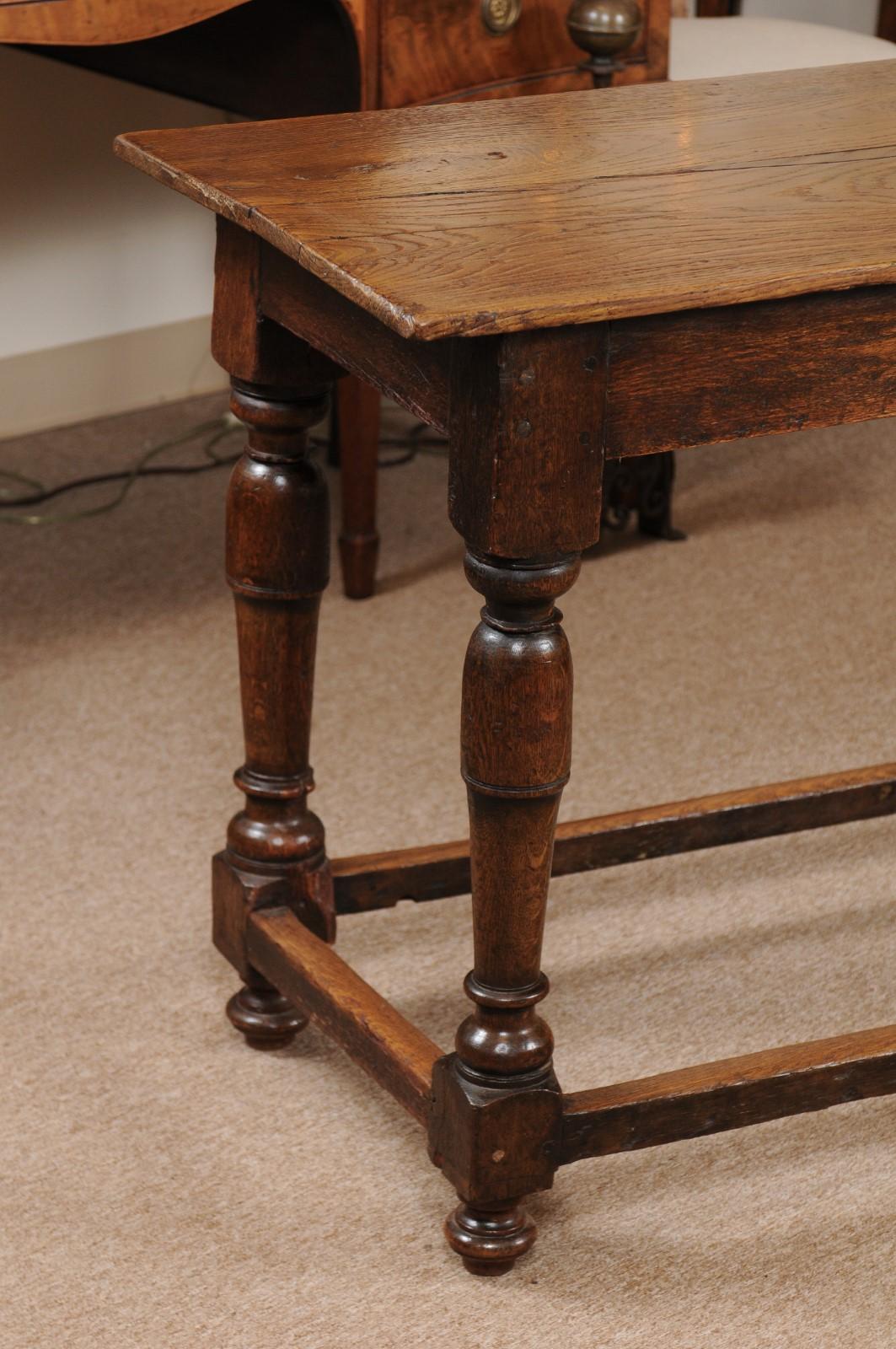 English Oak Refectory Table, Mid-19th Century In Good Condition In Atlanta, GA