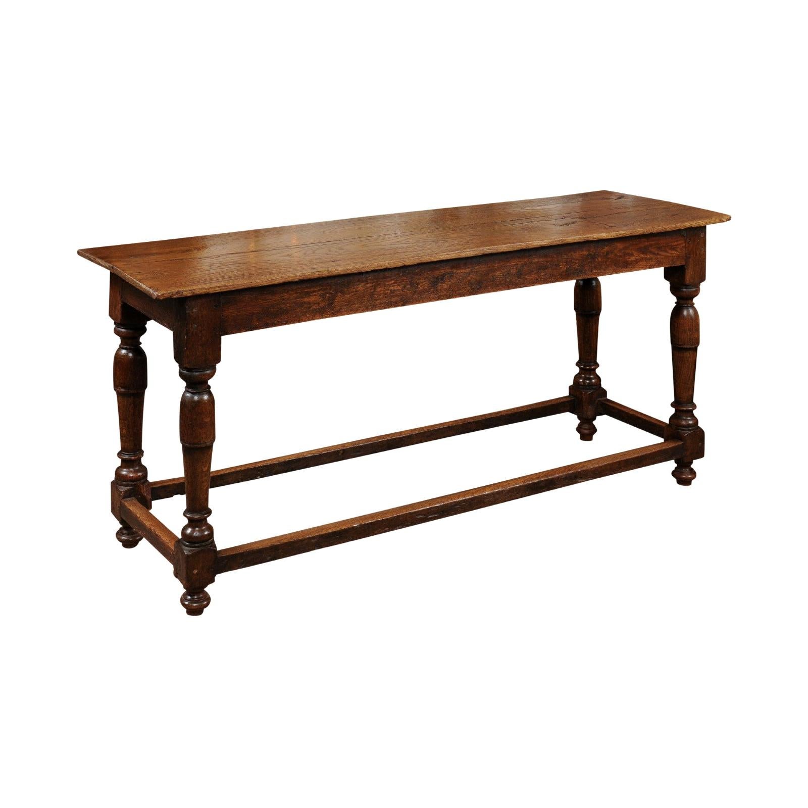 English Oak Refectory Table, Mid-19th Century