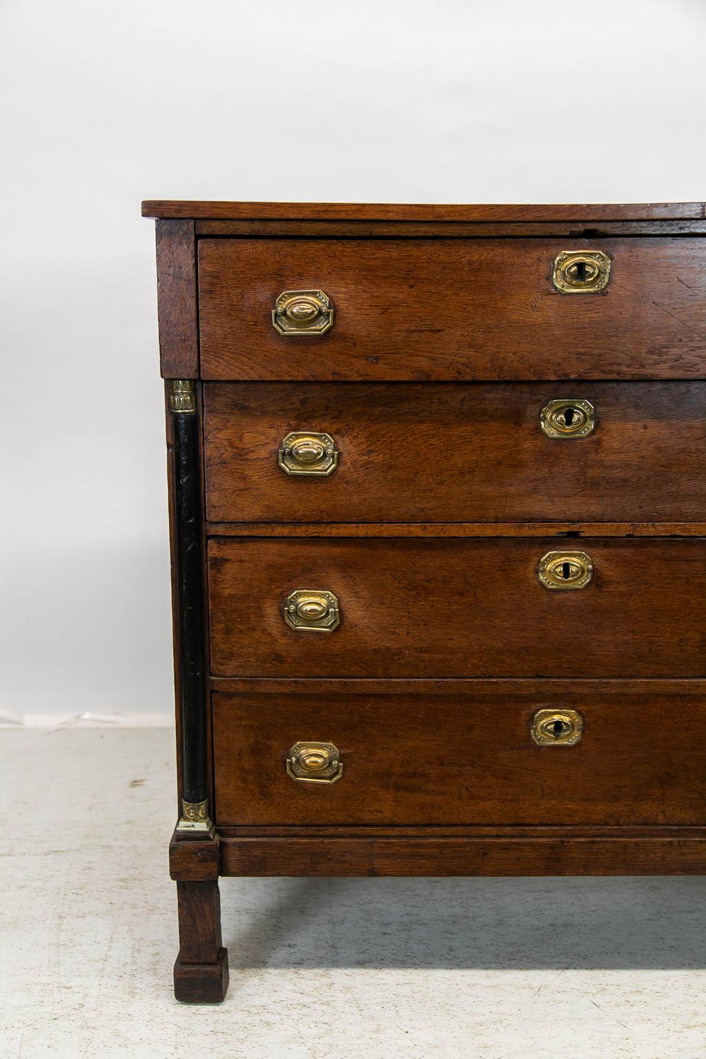 English Oak Regency Style Chest In Good Condition For Sale In Wilson, NC