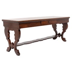 English Oak Regency-Style Writing Table, c. 1850