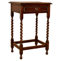 English Oak Side Table, c. 1900