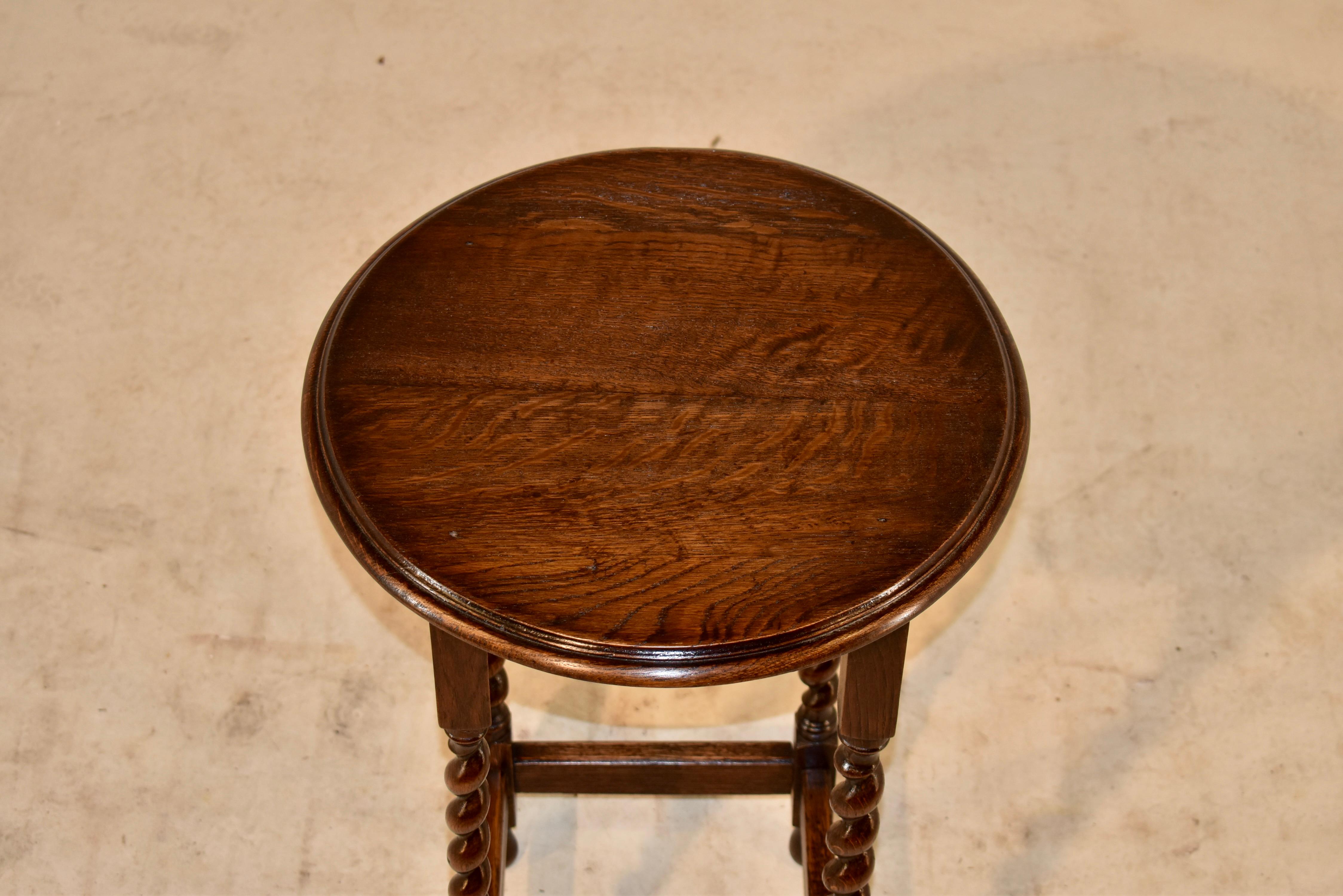 English Oak Side Table, c.1900 1
