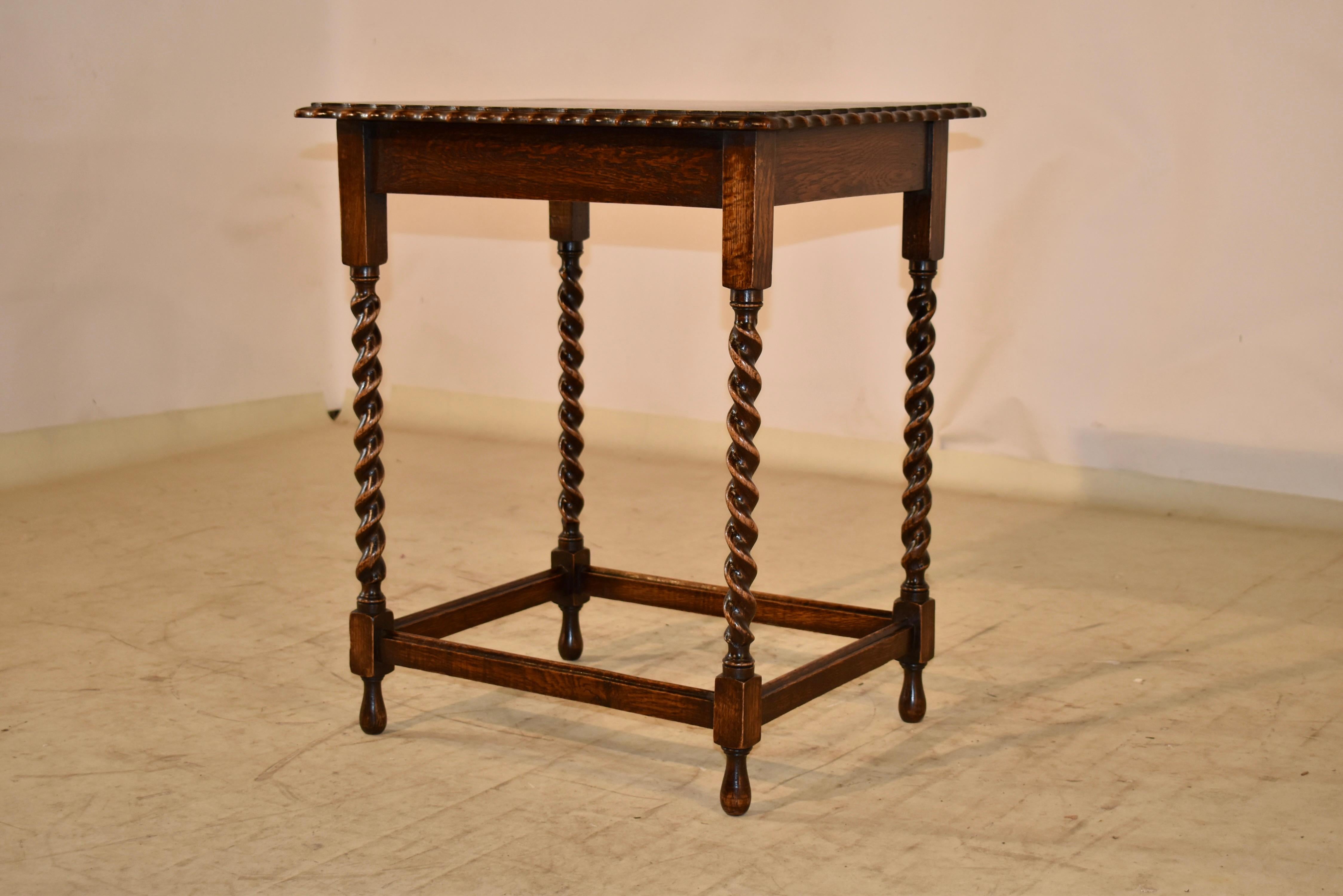 Edwardian English Oak Side Table, circa 1900