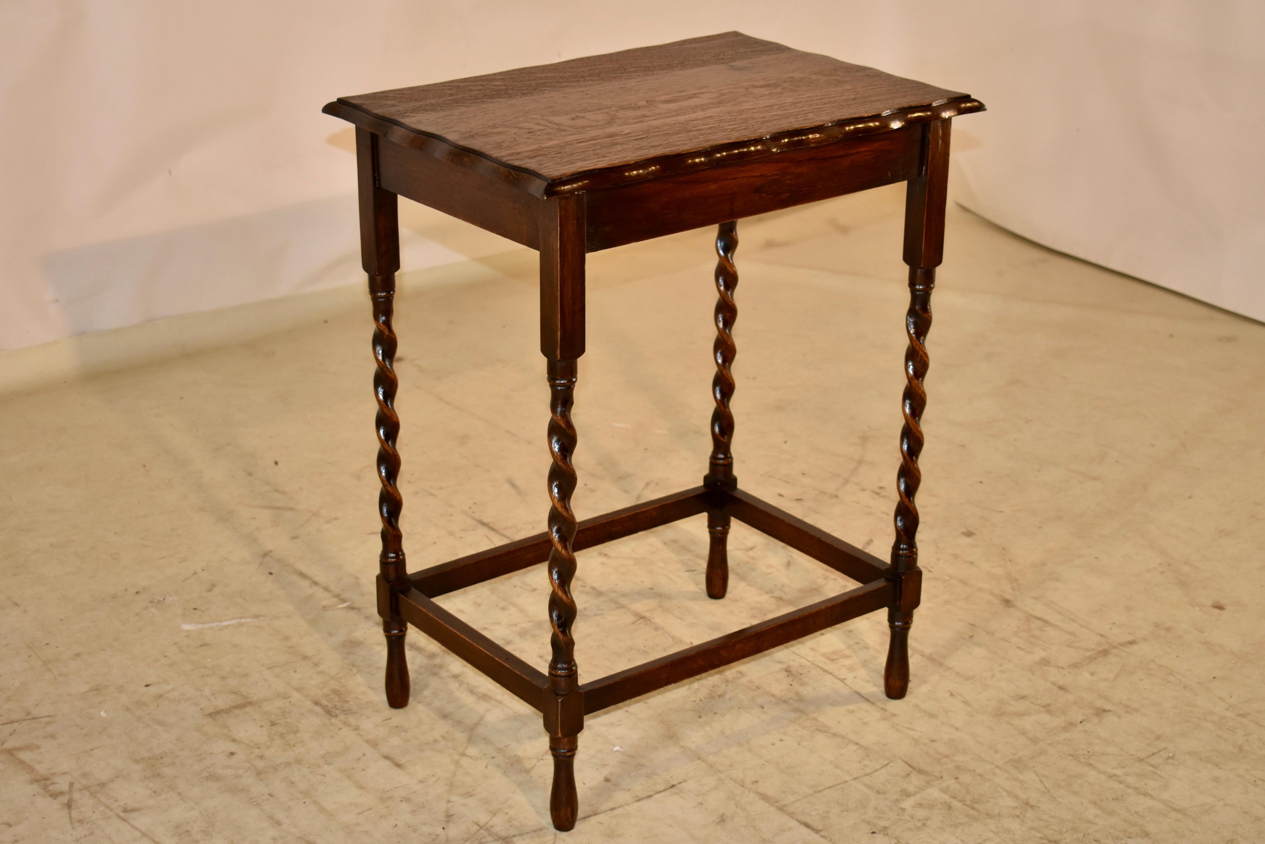 Edwardian English Oak Side Table, Circa 1900 For Sale