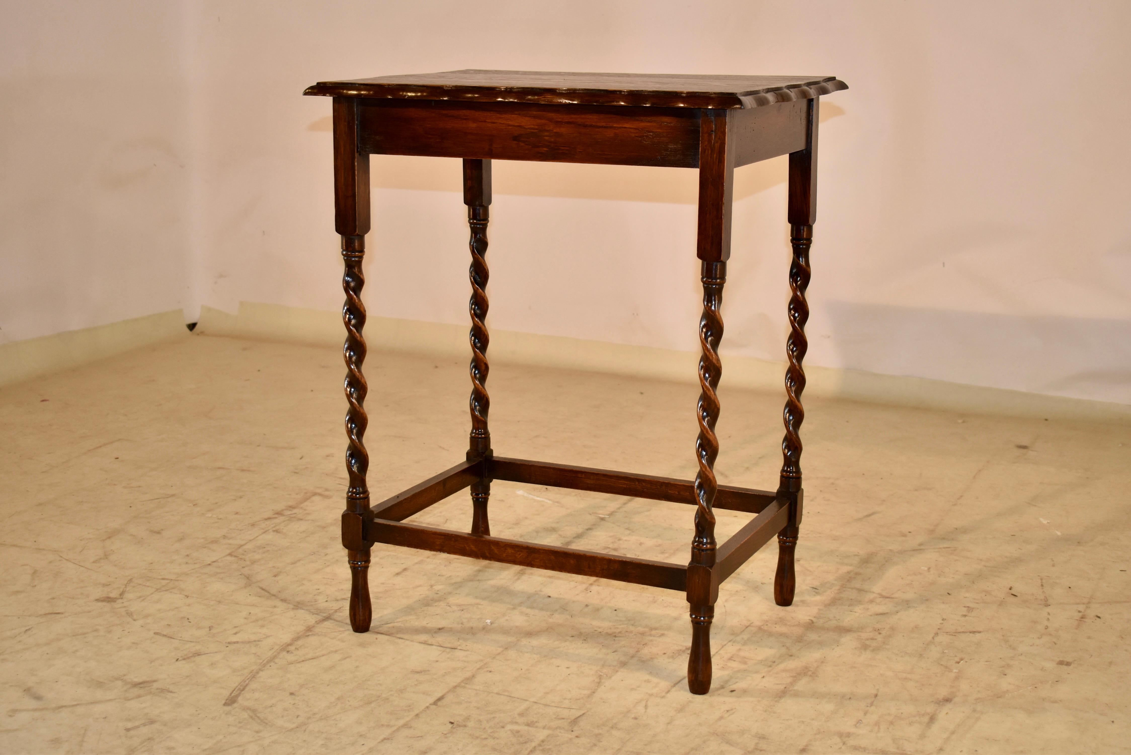 Early 20th Century English Oak Side Table, Circa 1900 For Sale