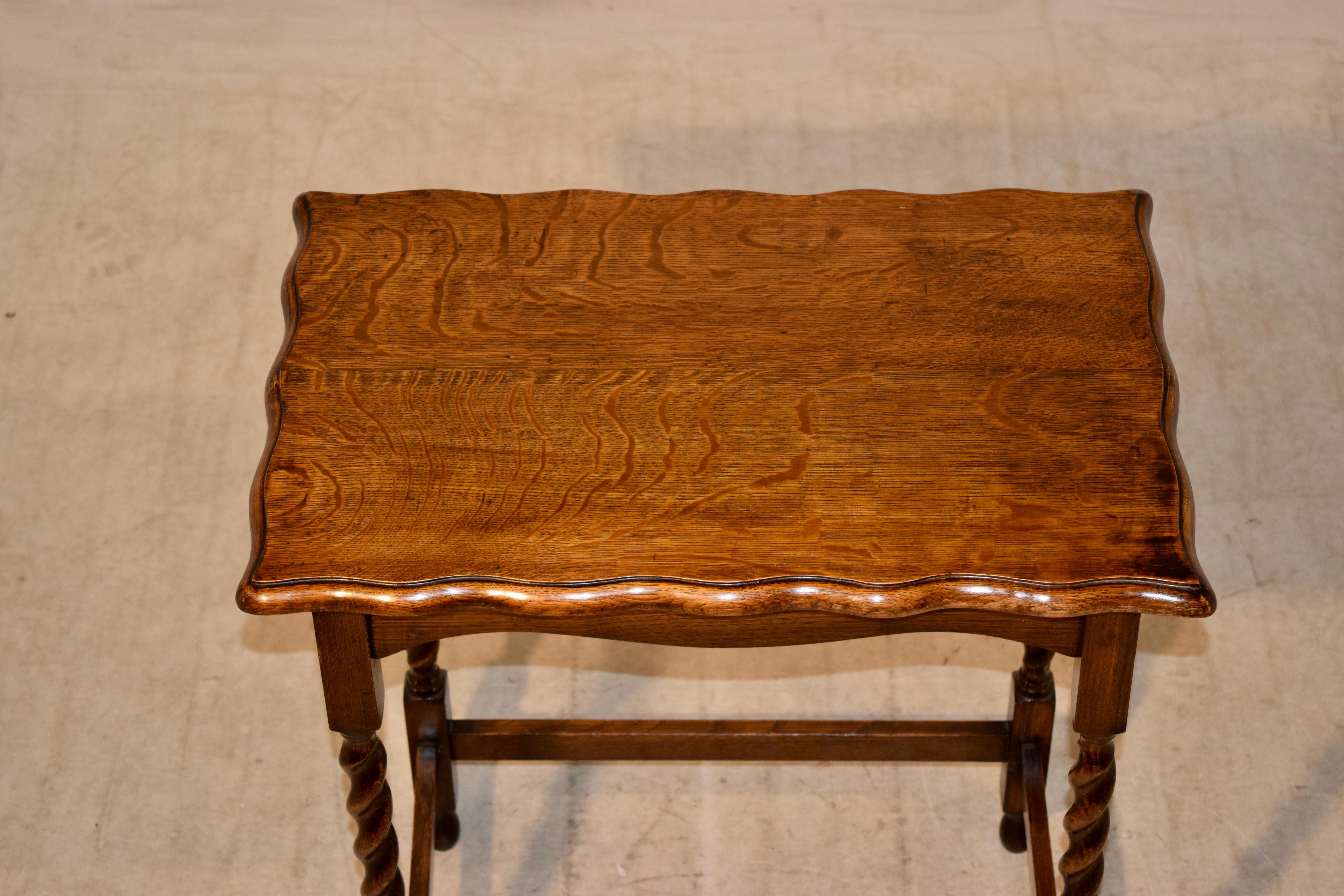 English Oak Side Table, circa 1900 1
