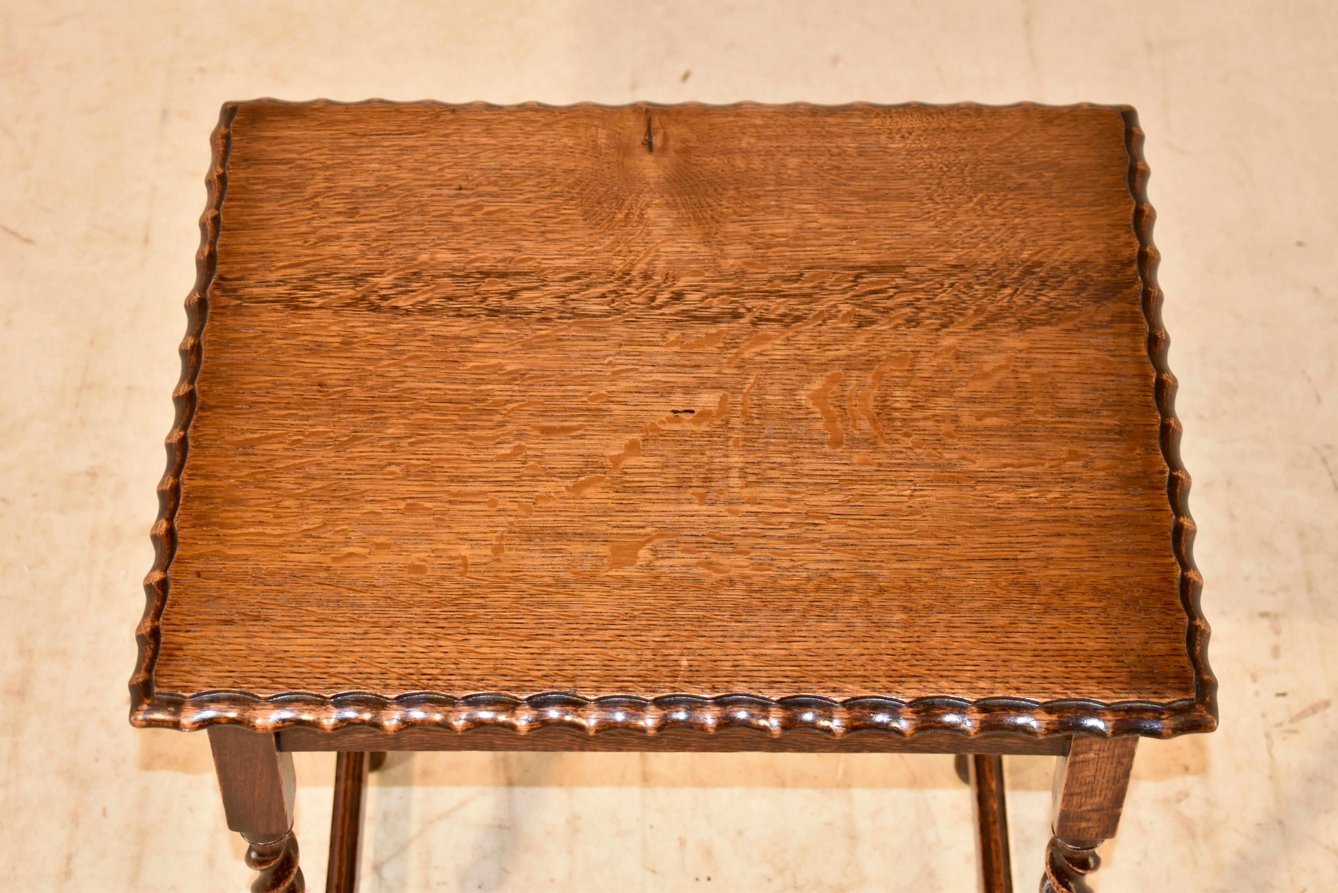 English Oak Side Table, circa 1900 1