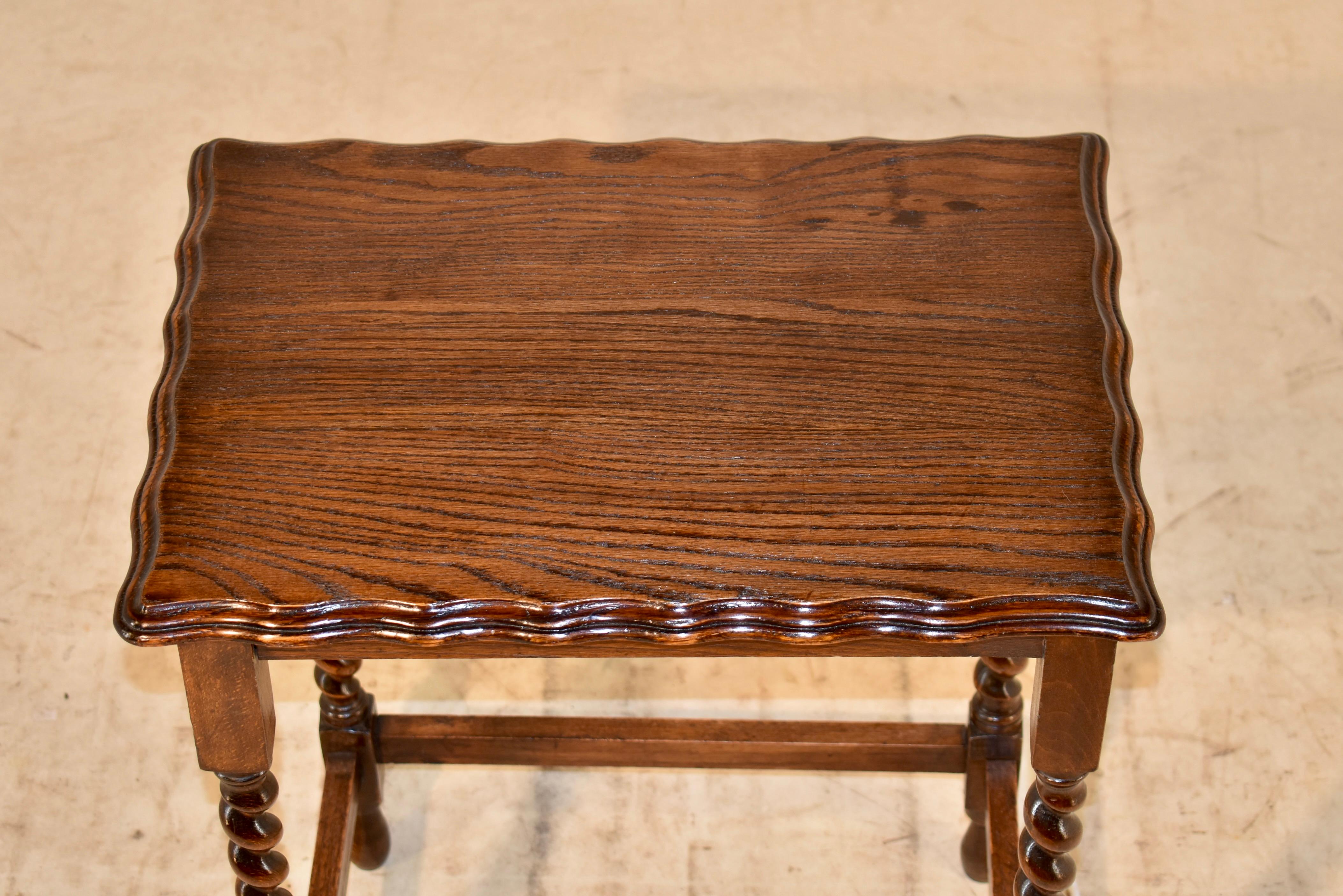 English Oak Side Table, Circa 1900 1