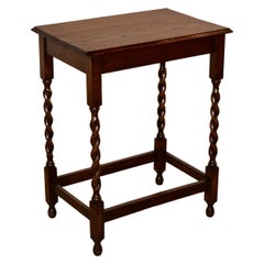 Antique English Oak Side Table, circa 1900