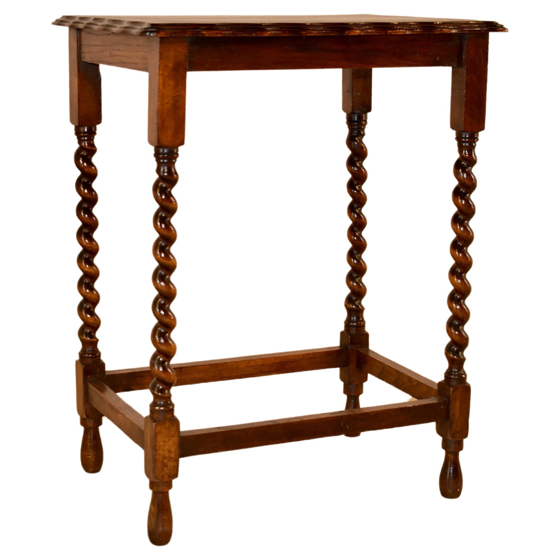 English Oak Side Table, Circa 1900