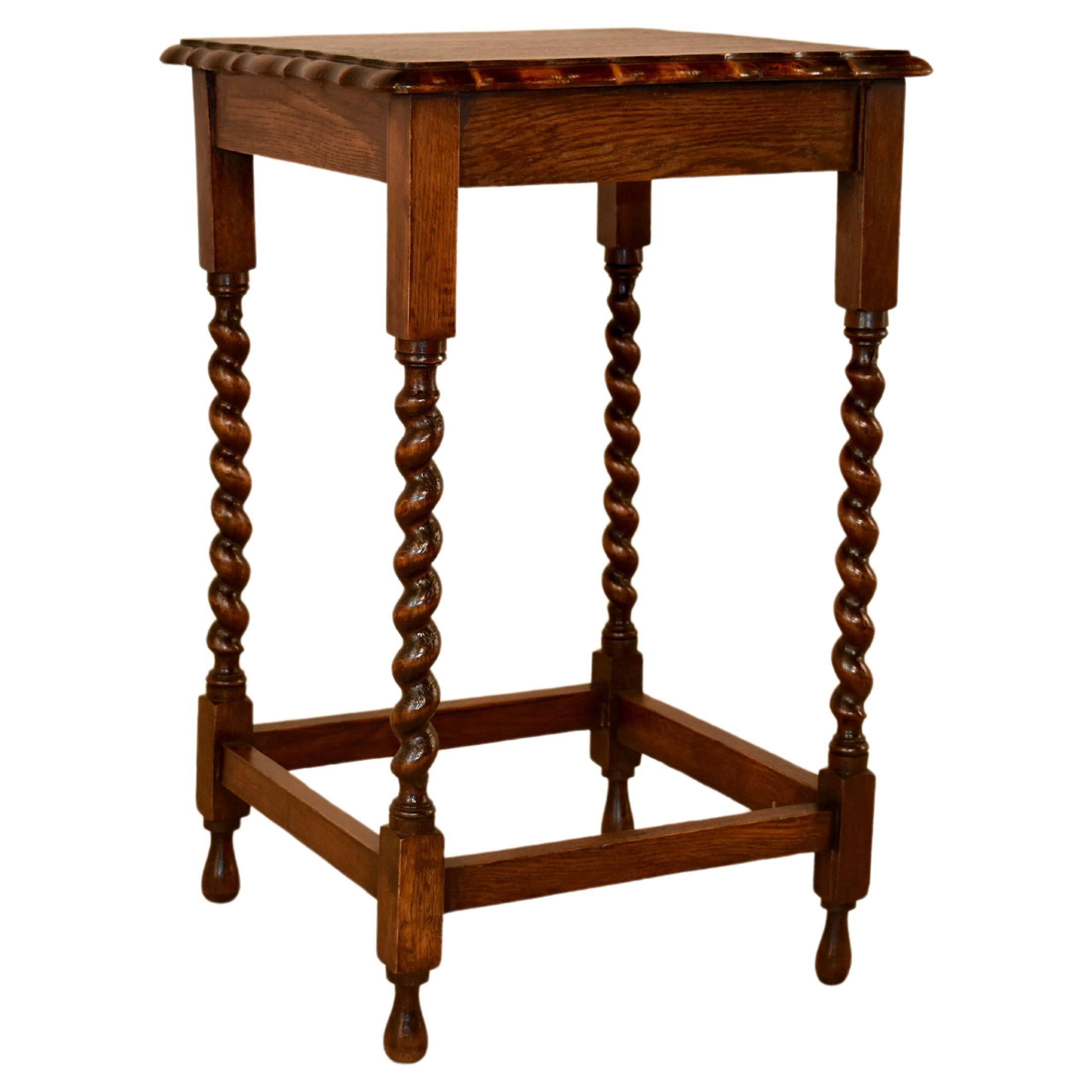 English Oak Side Table, Circa 1900 For Sale