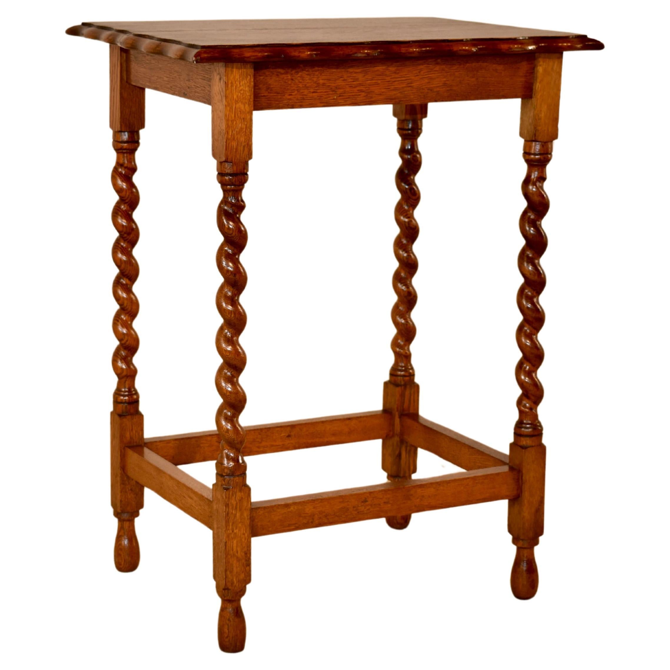 English Oak Side Table, Circa 1900