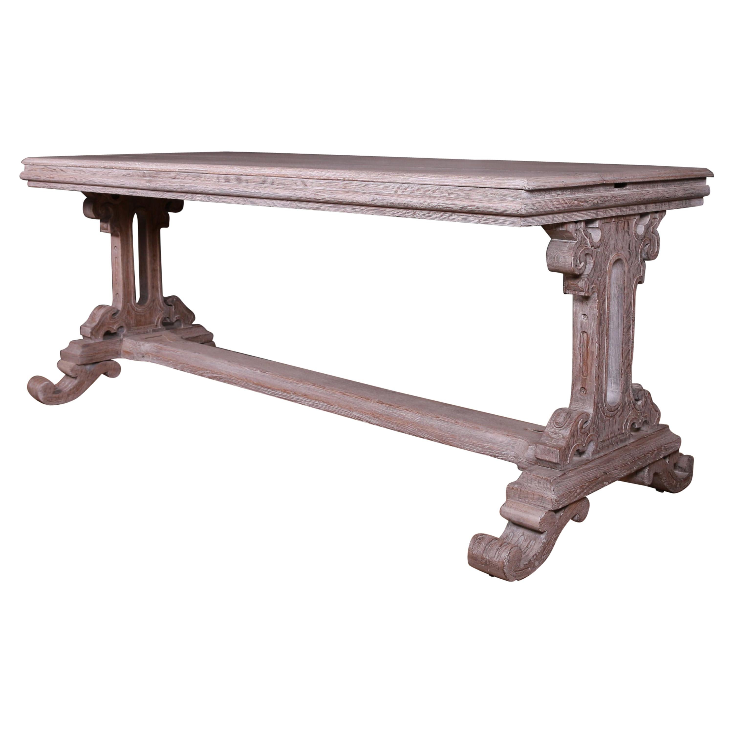 English Oak Side Table/Desk at 1stDibs