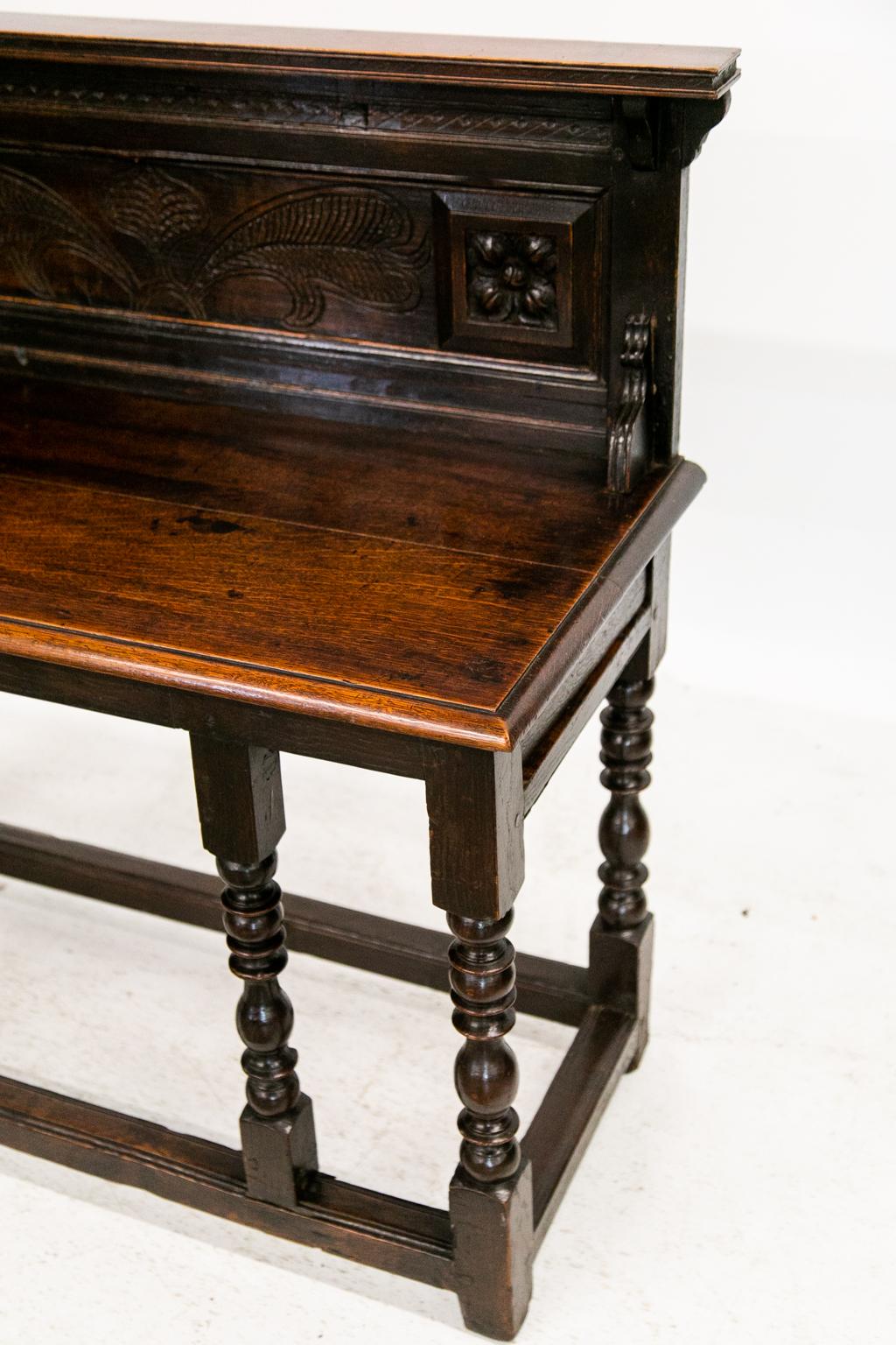 Late 19th Century English Oak Side Table For Sale