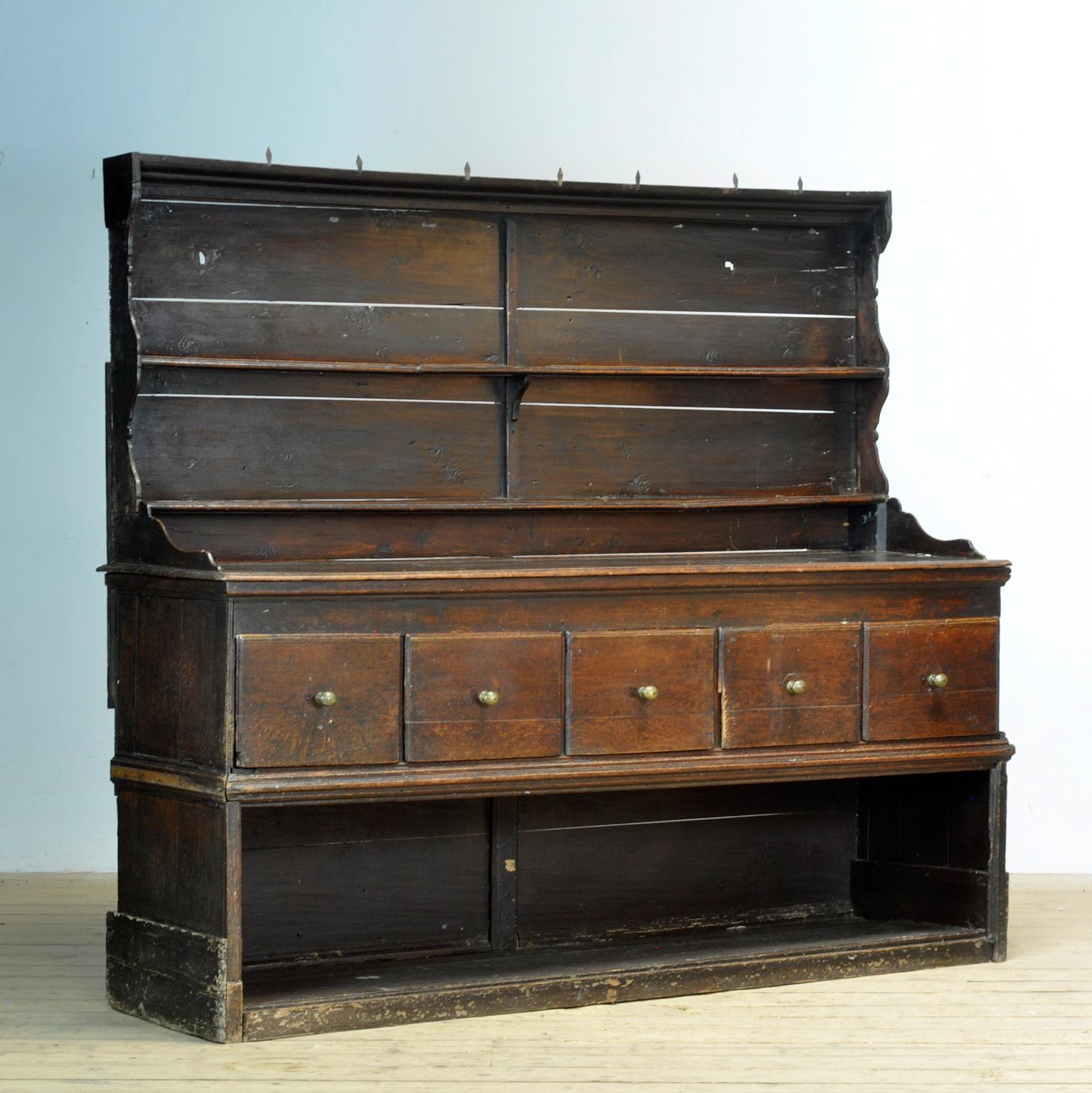 Rustico Credenza inglese in quercia, anni '20 del XVII secolo in vendita