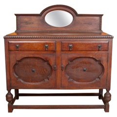 English Oak Sideboard Arts & Crafts Credenza, 19th Century