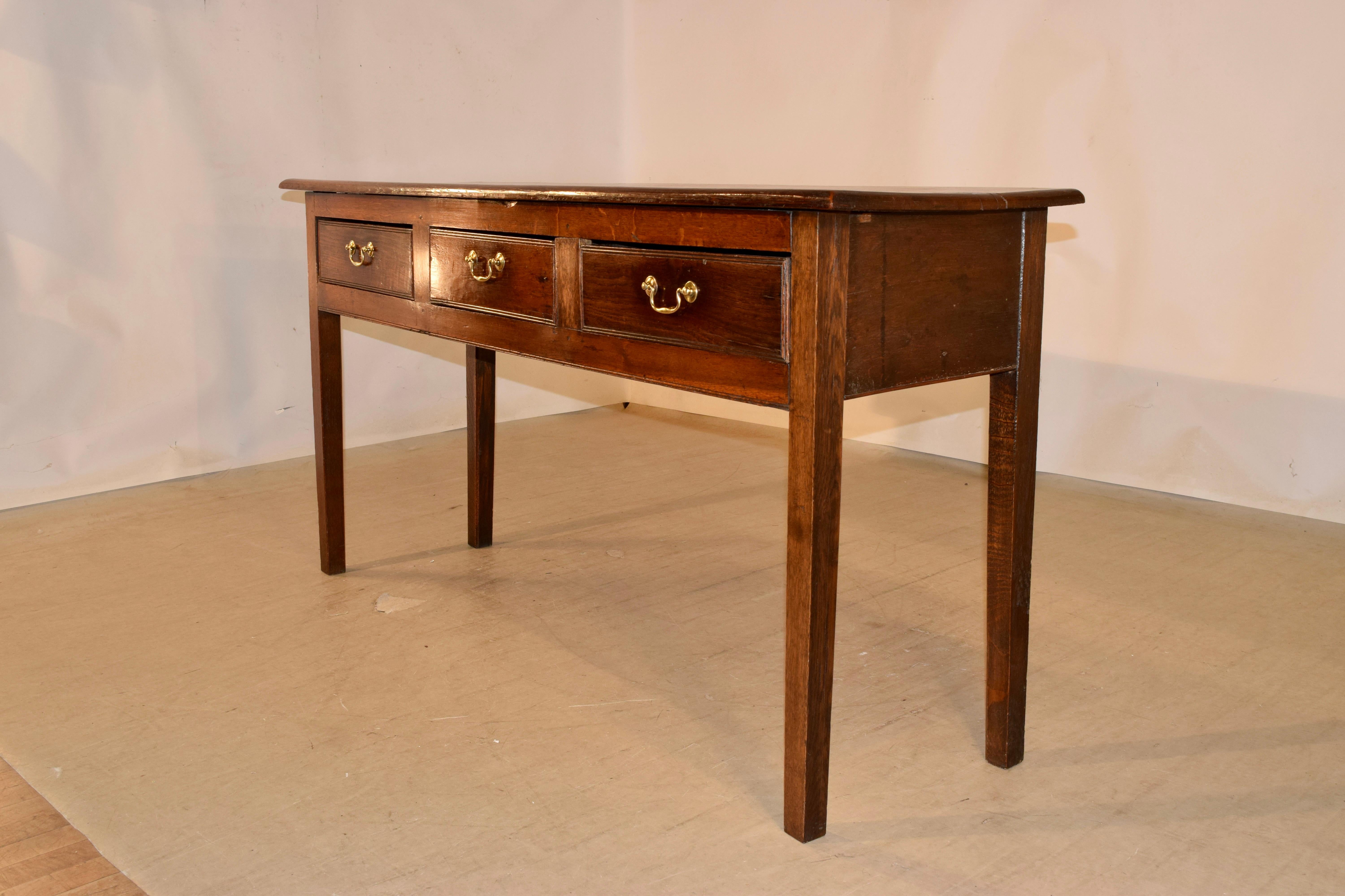 Edwardian English Oak Sideboard, Circa 1900