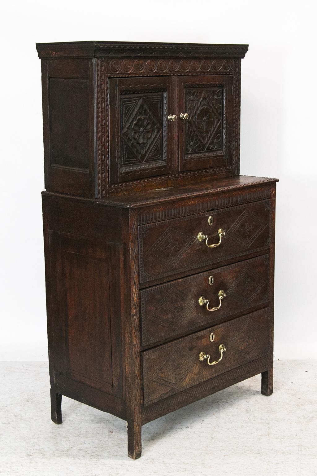 Armadietto a tre cassetti in Oak 4