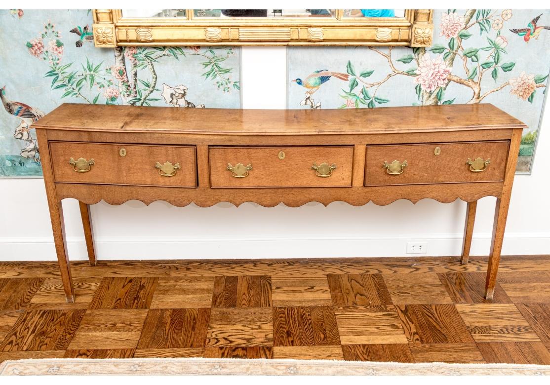 English Oak Three- Drawer Hunt Board For Sale 6