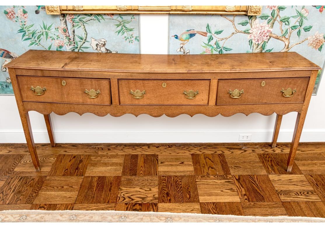 English Oak Three- Drawer Hunt Board For Sale 7