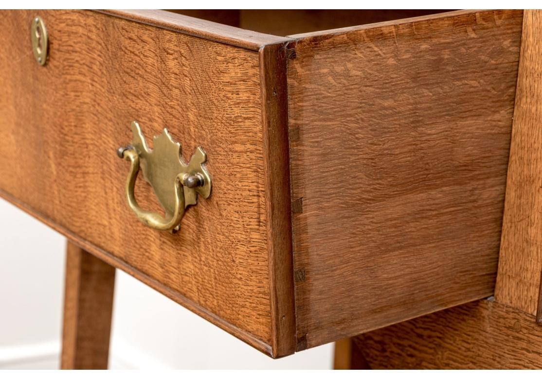 20th Century English Oak Three- Drawer Hunt Board For Sale