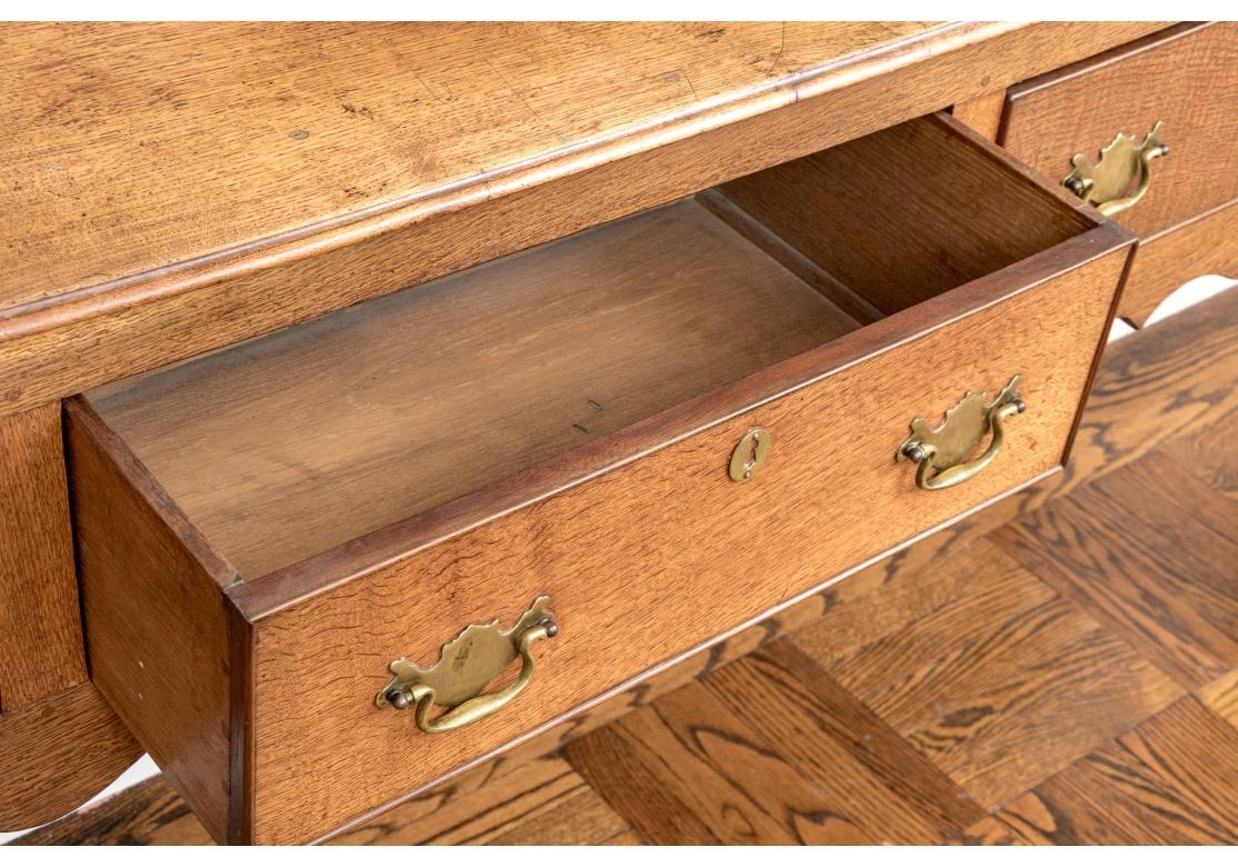 English Oak Three- Drawer Hunt Board For Sale 1
