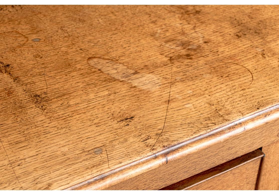 English Oak Three- Drawer Hunt Board For Sale 2