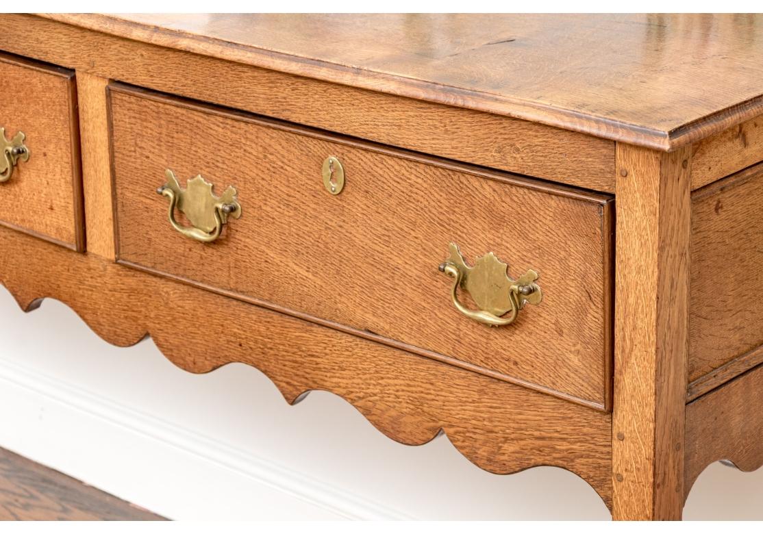 English Oak Three- Drawer Hunt Board For Sale 3