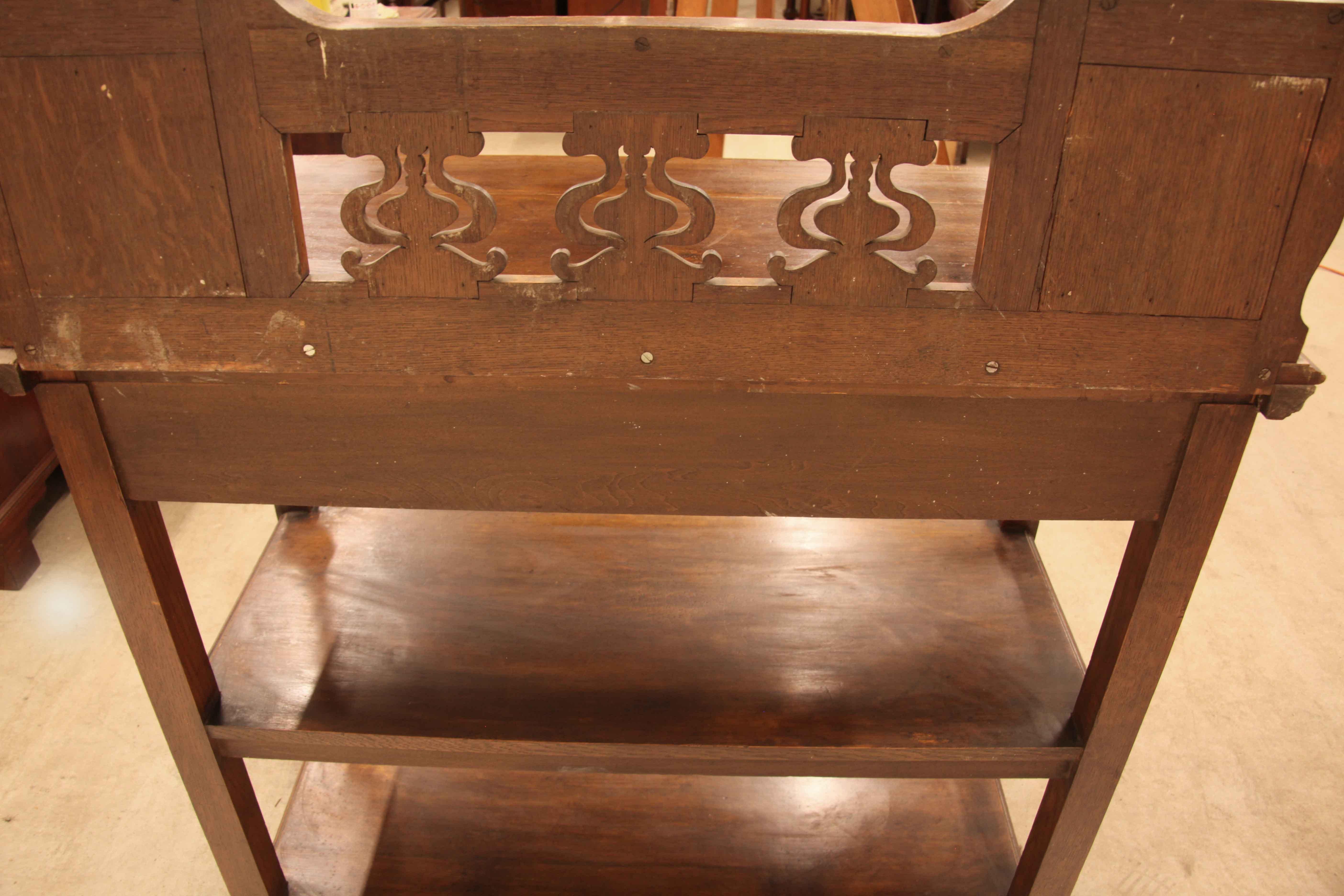 English Oak Three Tier Buffet For Sale 7