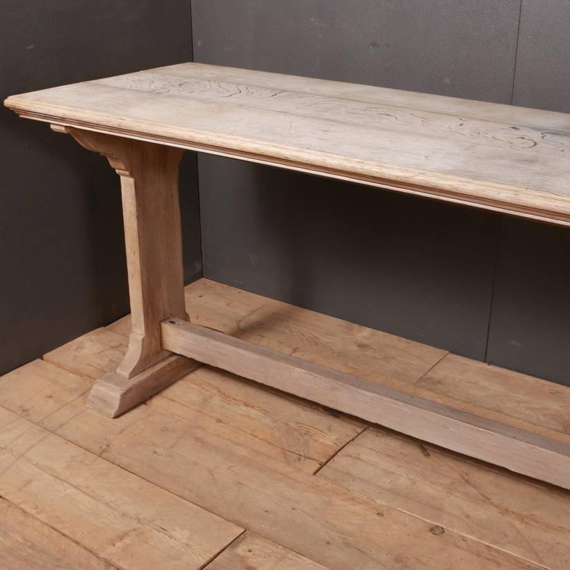 Bleached English Oak Trestle Table