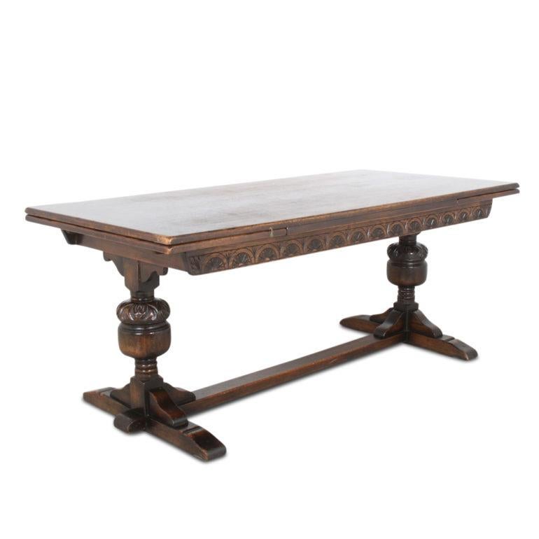 English Oak Trestle Table 3