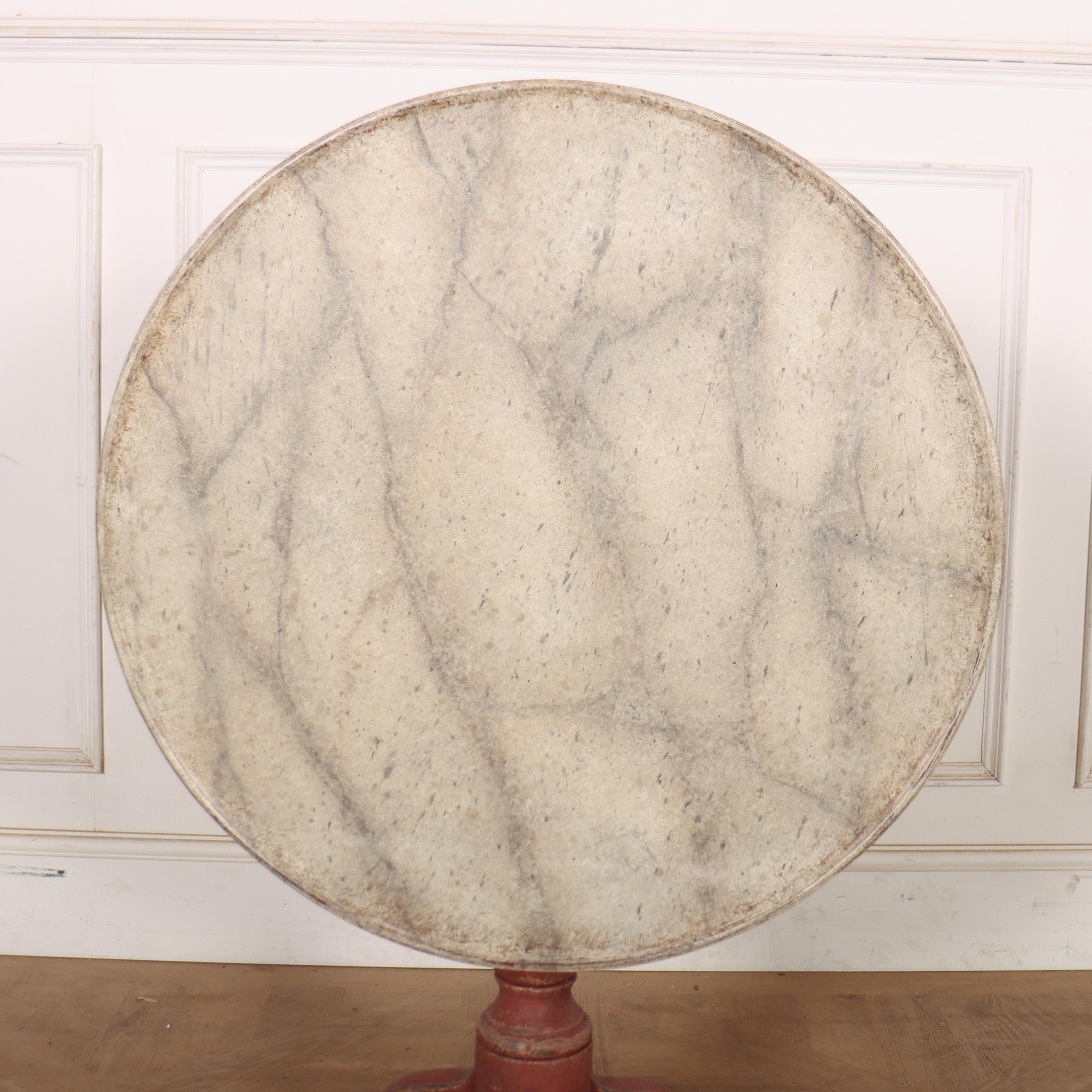 Englischer Dreibeintisch aus bemalter Eiche des 18. Jahrhunderts mit einer Platte aus Kunstmarmor. 1780. 


Code: 9196

Abmessungen:
H: 25