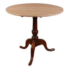 Antique English Oak Tripod Table