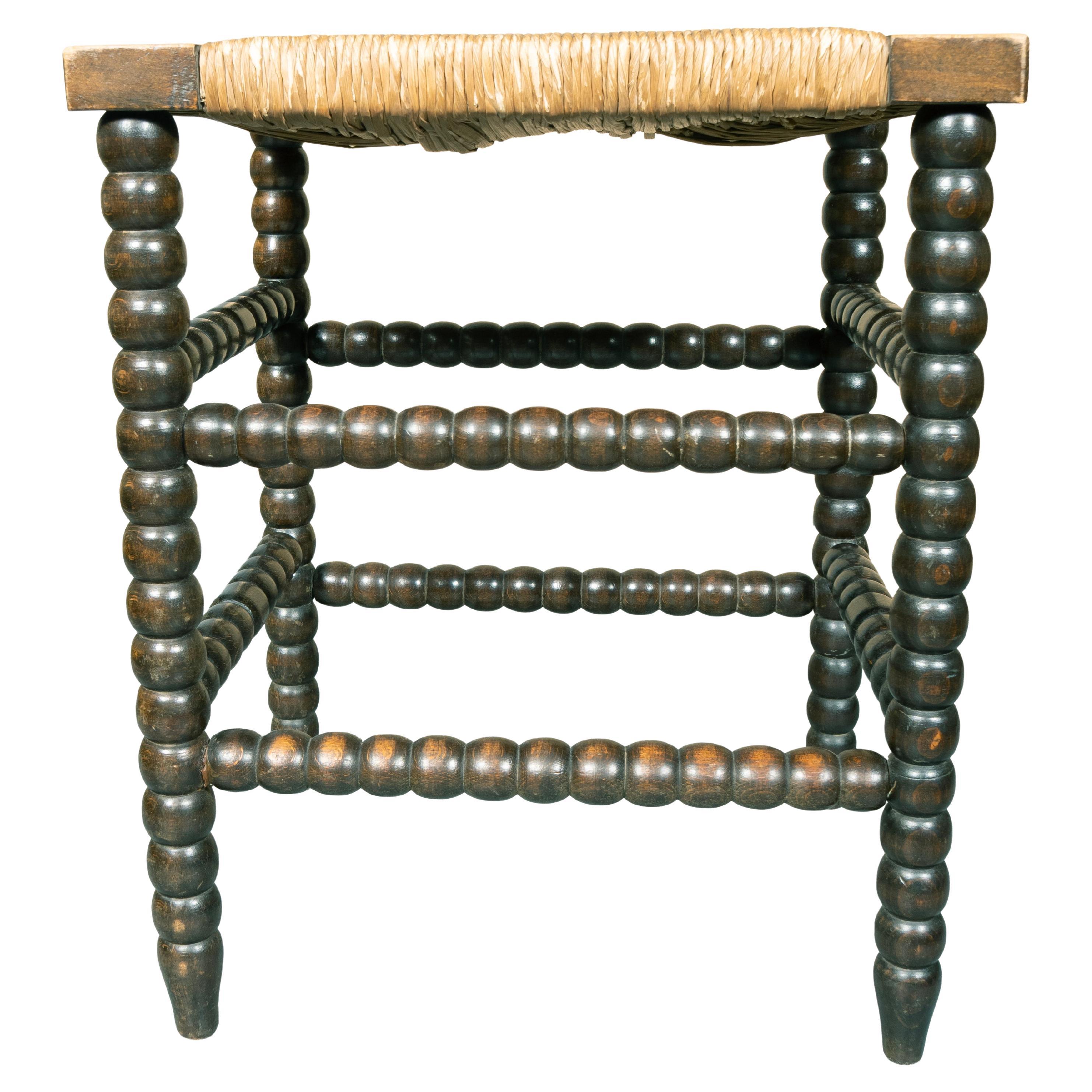 Inglese Panchina con gambe tornite in Oak in vendita