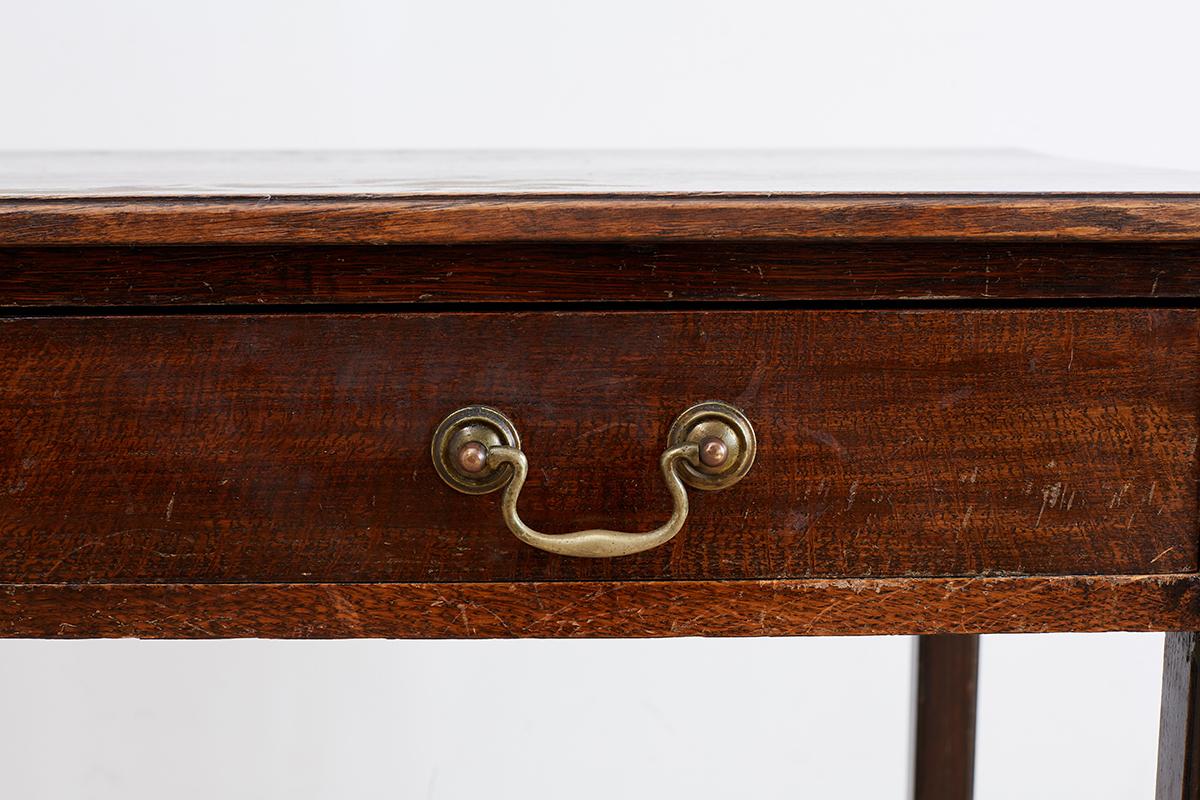 Hand-Crafted English Oak Two-Drawer Writing Table Desk