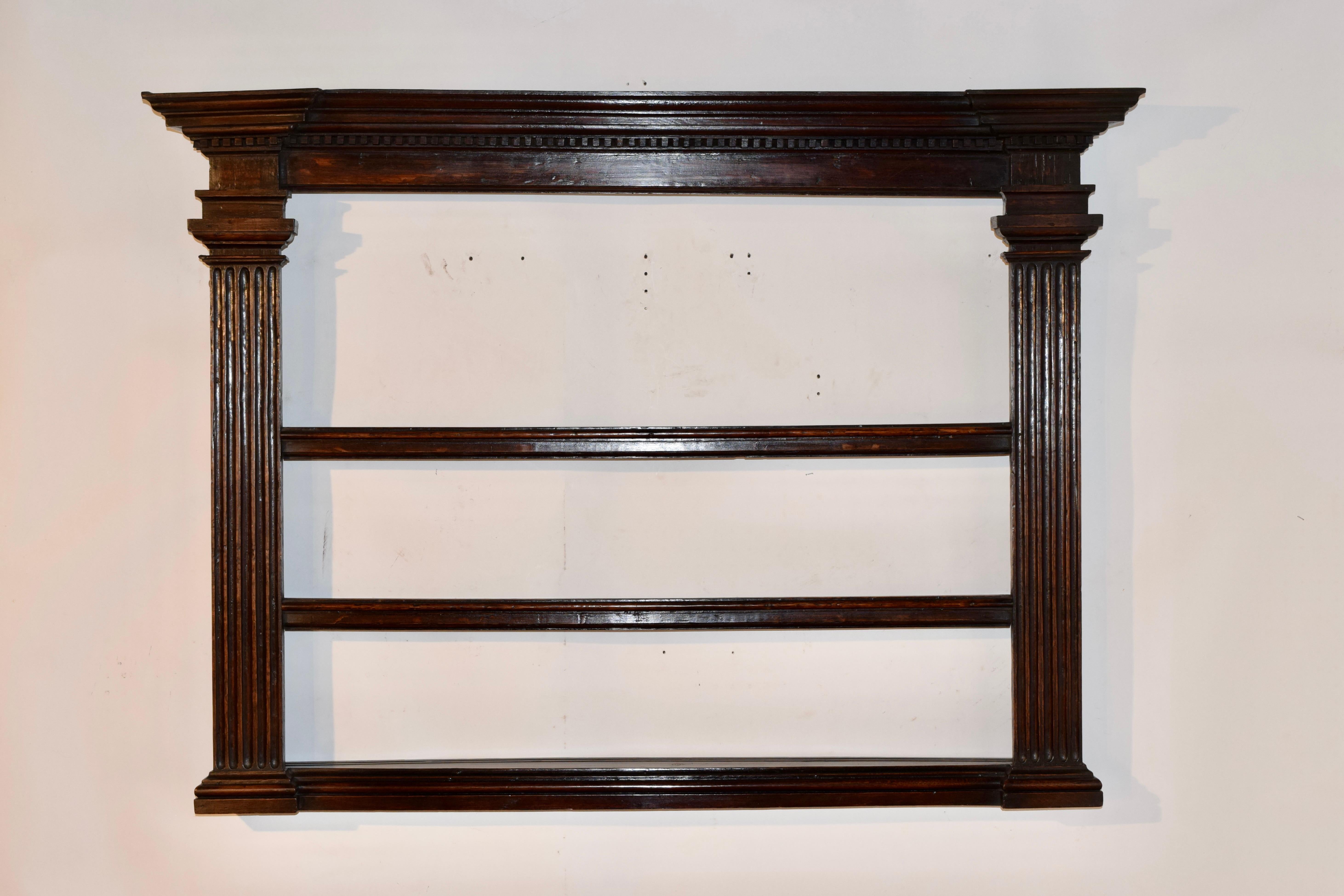 18th Century and Earlier English Oak Wall Shelf, Circa 1790-1810  For Sale