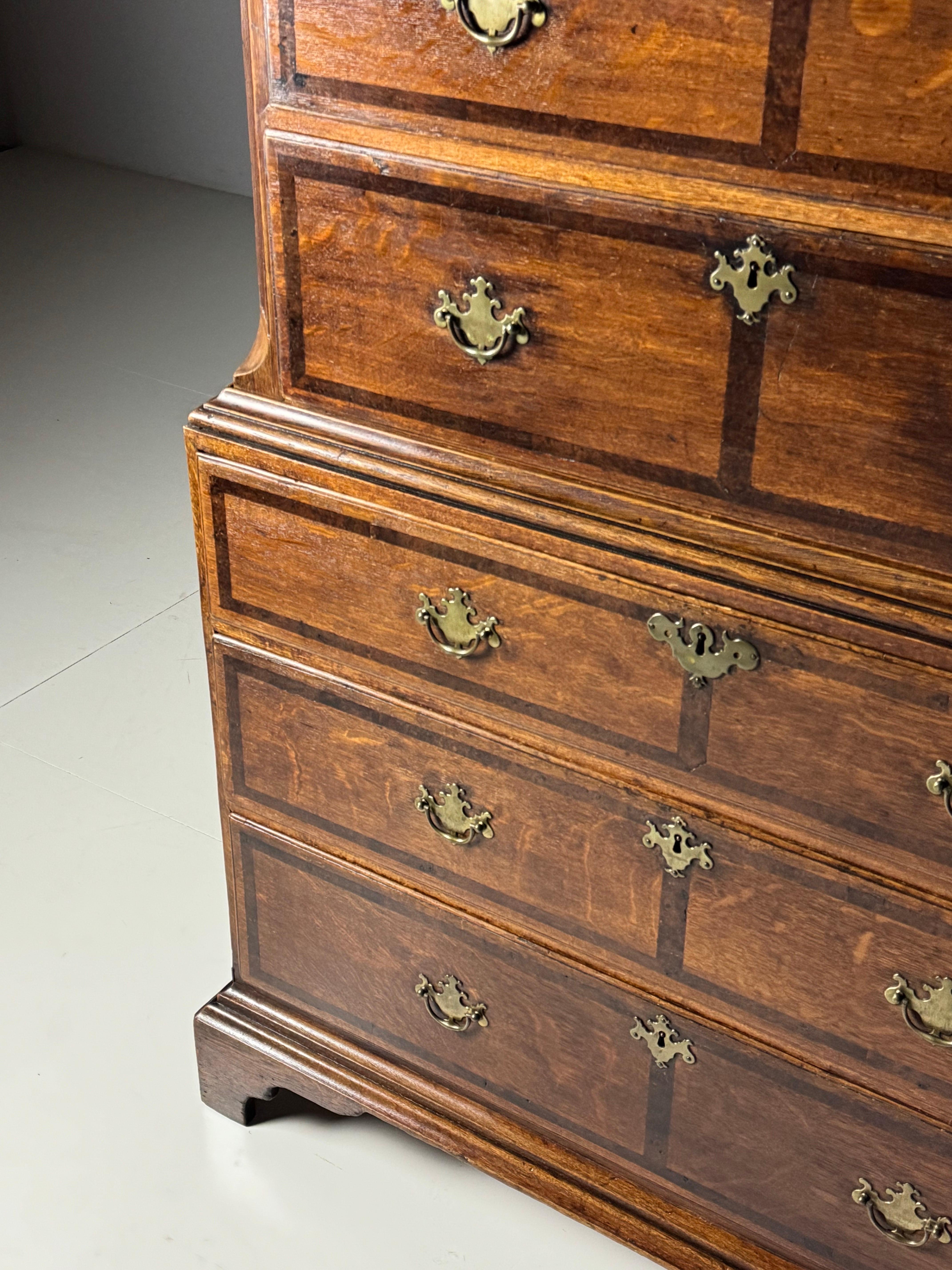 Tallboy inglese in legno di Oak del XIX secolo in vendita 8